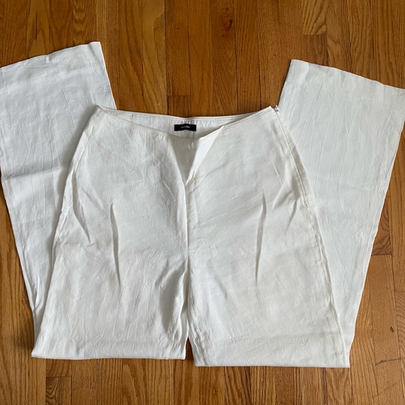 Off white/Cream colour linen pants - Picture 2 of 4